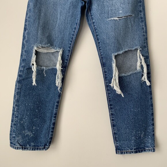 Levi’s Premium 501 Original Cropped Rigid Denim Jeans Blue 26 - Picture 10 of 12